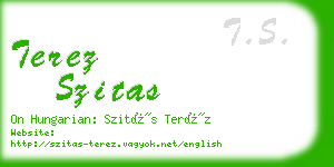 terez szitas business card